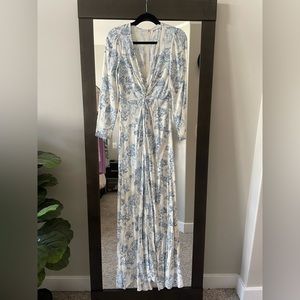 Reformation Blue & White Floral Dress